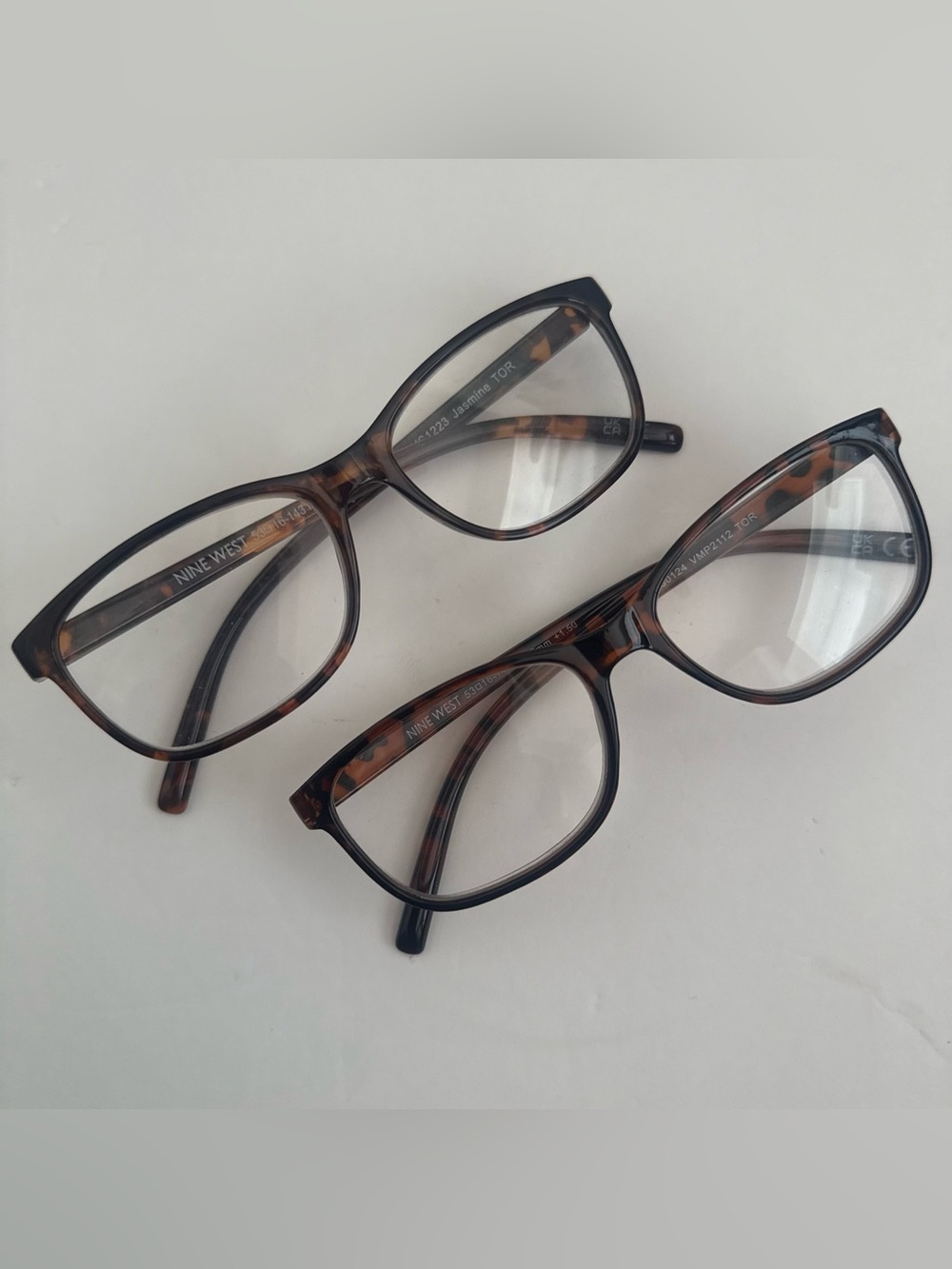 Nine West Tortoise Shell Rectangle Eyeglass Frames - Brown/Amber